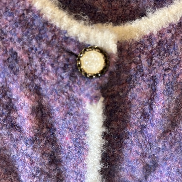 Vintage elegant purple cardigan - Picture 2 of 2